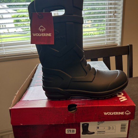 Wolverine Black Boots- NEW - Picture 1 of 6